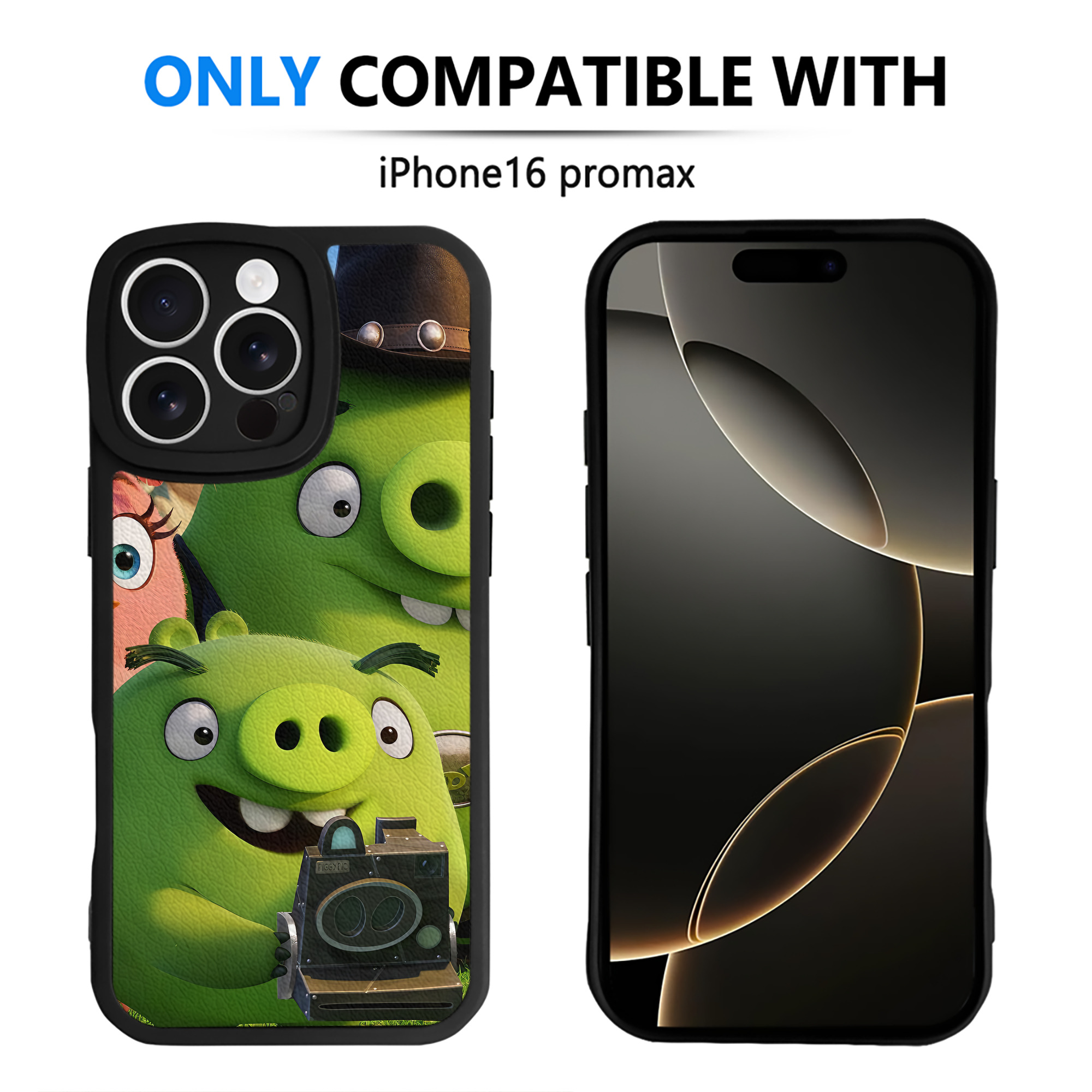 （画像用） Angry Birds アングリーバード 【iPhone 16シリーズ対応】シリコンスマホケース（レザー調） 材質：シリコン